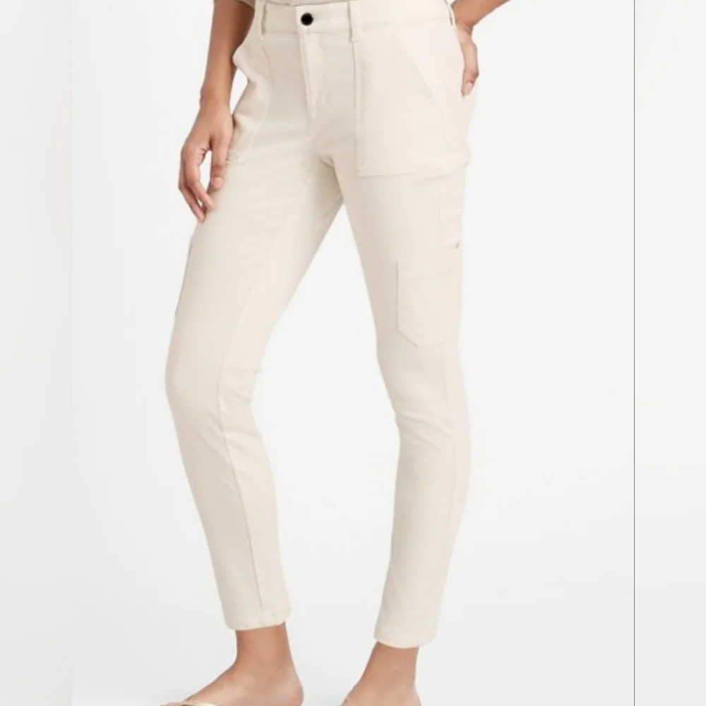 Banana Republic Cargo Sloane Pants Creme/Winter white - Picture 1 of 9